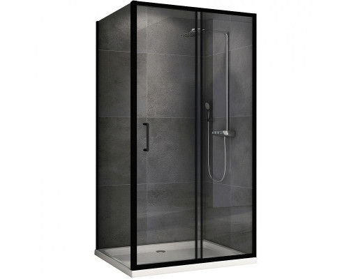 Приобрести Душевой уголок Abber Schwarzer Diamant 120x70 AG30120B5-S70B5 профиль Черный стекло прозрачное в магазине сантехники Santeh-Crystal.ru