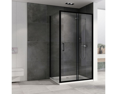 Заказать Душевой уголок Abber Schwarzer Diamant 120x90 AG30120B5-S90B5 профиль Черный стекло прозрачное в магазине сантехники Santeh-Crystal.ru