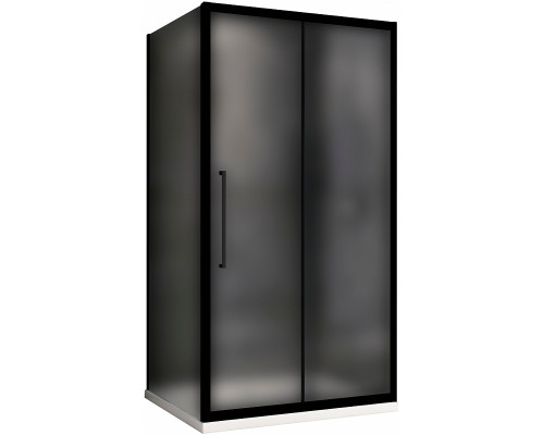 Душевой уголок Abber Schwarzer Diamant 160x80 AG30160BMH-S80BM профиль Черный стекло матовое