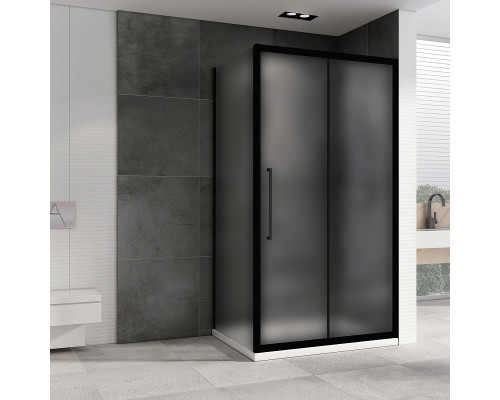 Душевой уголок Abber Schwarzer Diamant 160x80 AG30160BMH-S80BM профиль Черный стекло матовое