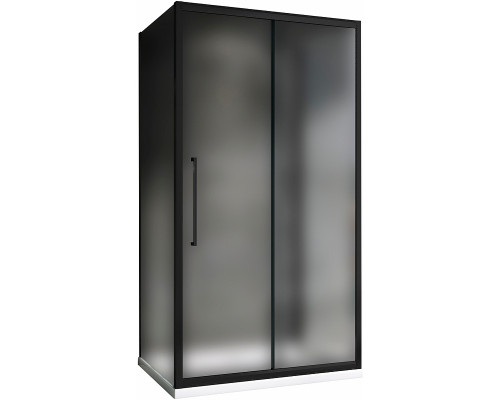 Душевой уголок Abber Schwarzer Diamant 120x80 AG30120BMH-S80BM-S80BM профиль Черный стекло матовое