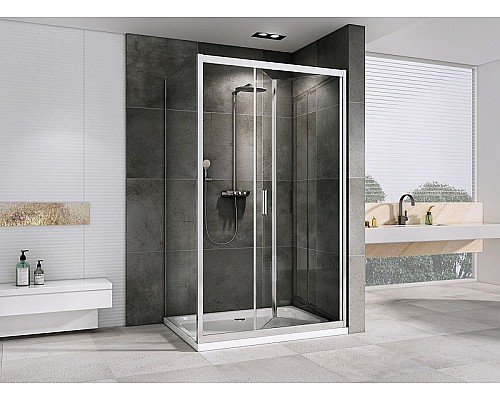 Купить Душевой уголок Abber Sonnenstrand 120x80 AG07120-S80 профиль Хром стекло прозрачное в магазине сантехники Santeh-Crystal.ru