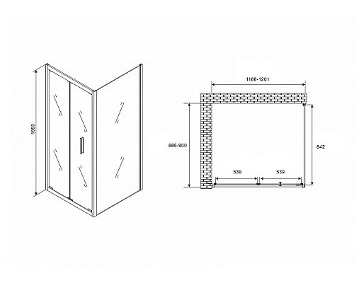 Купить Душевой уголок Abber Sonnenstrand 120x90 AG07120-S90 профиль Хром стекло прозрачное в магазине сантехники Santeh-Crystal.ru