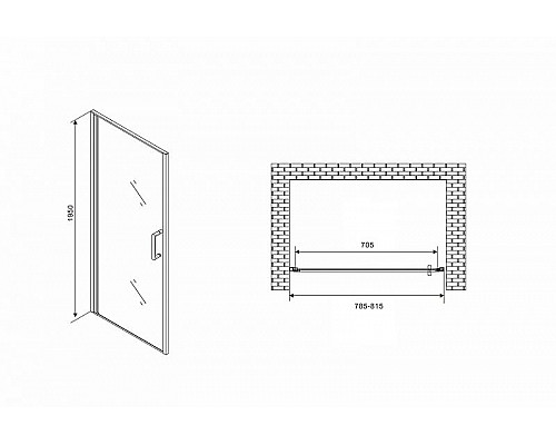 Santeh-Crystal.ru: Душевая дверь Abber Sonnenstrand 80 AG04080 профиль Хром стекло прозрачное Заказать Душевая дверь Abber Sonnenstrand 80 AG04080 профиль Хром стекло прозрачное в магазине сантехники Santeh-Crystal.ru