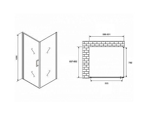 Заказать Душевой уголок Abber Sonnenstrand 60x85 AG04060-S85 профиль Хром стекло прозрачное в магазине сантехники Santeh-Crystal.ru