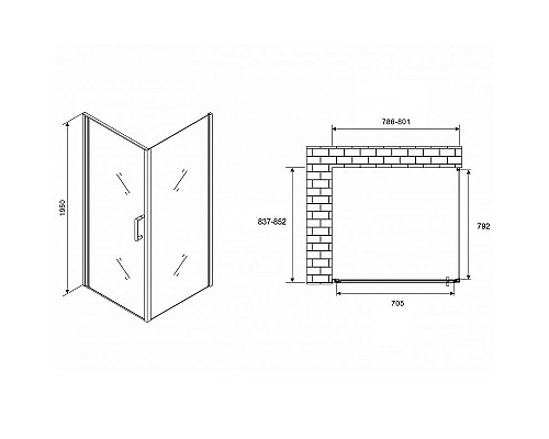 Заказать Душевой уголок Abber Sonnenstrand 80x85 AG04080-S85 профиль Хром стекло прозрачное в магазине сантехники Santeh-Crystal.ru