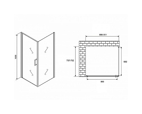 Приобрести Душевой уголок Abber Sonnenstrand 90x75 AG04090-S75 профиль Хром стекло прозрачное в магазине сантехники Santeh-Crystal.ru