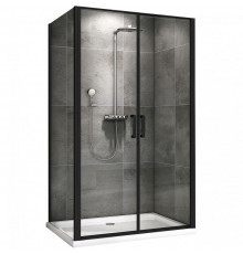 Душевой уголок Abber Sonnenstrand 100x85 AG04100BC-S85B профиль Черный стекло прозрачное