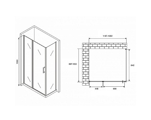 Купить Душевой уголок Abber Sonnenstrand 120x90 AG04120MS-S90M профиль Хром стекло матовое в магазине сантехники Santeh-Crystal.ru