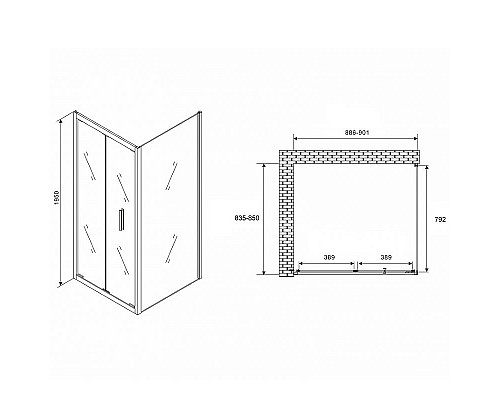 Заказать Душевой уголок Abber Sonnenstrand 90х85 AG07090-S85 профиль Хром стекло прозрачное в магазине сантехники Santeh-Crystal.ru