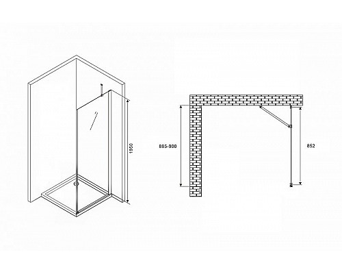 Santeh-Crystal.ru: Душевая стенка Abber Zart 90x195 S91 профиль Хром стекло прозрачное Приобрести Душевая стенка Abber Zart 90x195 S91 профиль Хром стекло прозрачное в магазине сантехники Santeh-Crystal.ru