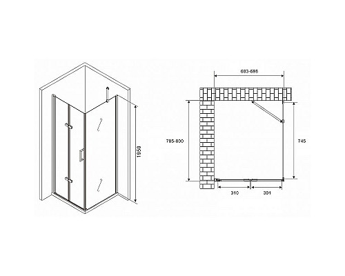 Santeh-Crystal.ru: Душевой уголок Abber Zart 70x80 AG08070P-S81 профиль Хром стекло прозрачное Заказать Душевой уголок Abber Zart 70x80 AG08070P-S81 профиль Хром стекло прозрачное в магазине сантехники Santeh-Crystal.ru