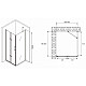 Заказать Душевой уголок Abber Zart 70x80 AG08070P-S81 профиль Хром стекло прозрачное в магазине сантехники Santeh-Crystal.ru