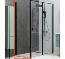 Душевая стенка Allen Brau Priority 80 3.31015.BBA профиль Черный брашированный стекло прозрачное