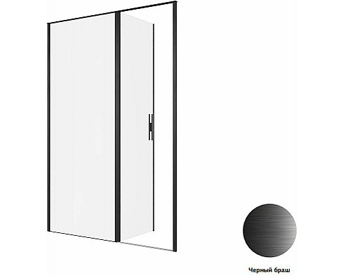Приобрести Душевая дверь Allen Brau Priority 140 3.31036.BBA профиль Черный браш стекло прозрачное в магазине сантехники Santeh-Crystal.ru
