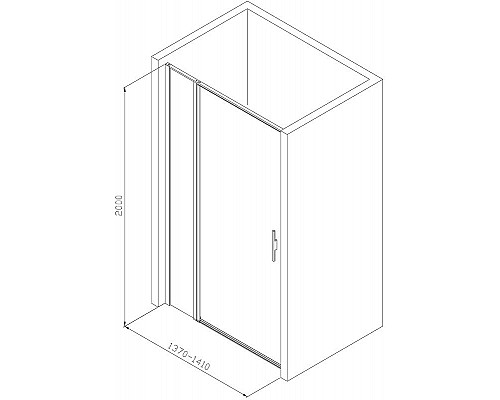 Приобрести Душевая дверь Allen Brau Priority 140 3.31036.BBA профиль Черный браш стекло прозрачное в магазине сантехники Santeh-Crystal.ru