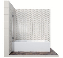 Шторка на ванну Ambassador Bath Screens 70х140 16041101 профиль Хром стекло CrystalPure