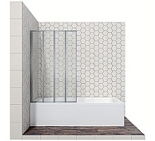 Шторка на ванну Ambassador Bath Screens 90х140 16041110L профиль Хром стекло CrystalPure