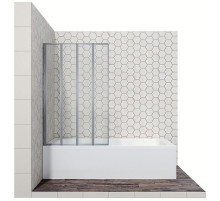 Шторка на ванну Ambassador Bath Screens 90х140 16041110L профиль Хром стекло CrystalPure