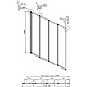 Купить Шторка на ванну Ambassador Bath Screens 90х140 16041110L профиль Хром стекло CrystalPure в магазине сантехники Santeh-Crystal.ru