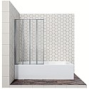 Шторка на ванну Ambassador Bath Screens 100х140 16041111L профиль Хром стекло CrystalPure