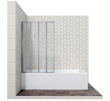 Шторка на ванну Ambassador Bath Screens 100х140 16041111L профиль Хром стекло CrystalPure