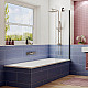 Купить Шторка на ванну Ambassador Bath Screens 70х140 16041206 профиль Черный стекло прозрачное в магазине сантехники Santeh-Crystal.ru