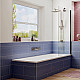 Купить Шторка на ванну Ambassador Bath Screens 80х140 16041207 профиль Черный стекло прозрачное в магазине сантехники Santeh-Crystal.ru