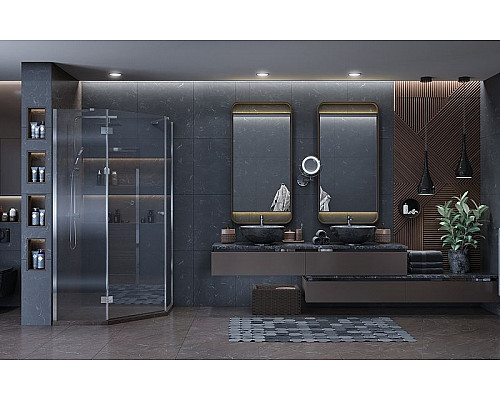 Santeh-Crystal.ru: Душевой уголок Ambassador Diamond 100х100 12011112L профиль Хром стекло прозрачное Купить Душевой уголок Ambassador Diamond 100х100 12011112L профиль Хром стекло прозрачное в магазине сантехники Santeh-Crystal.ru