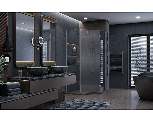 Santeh-Crystal.ru: Душевой уголок Ambassador Diamond 100х100 12011112R профиль Хром стекло прозрачное Приобрести Душевой уголок Ambassador Diamond 100х100 12011112R профиль Хром стекло прозрачное в магазине сантехники Santeh-Crystal.ru