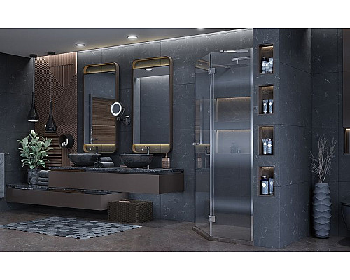 Santeh-Crystal.ru: Душевой уголок Ambassador Diamond 100х100 12011112R профиль Хром стекло прозрачное Приобрести Душевой уголок Ambassador Diamond 100х100 12011112R профиль Хром стекло прозрачное в магазине сантехники Santeh-Crystal.ru