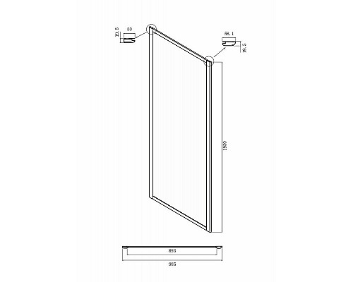 Приобрести Душевой уголок Ambassador Forsa 120х100 17021103NX-100NX профиль Хром стекло прозрачное в магазине сантехники Santeh-Crystal.ru