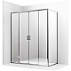 Приобрести Душевой уголок Ambassador Forsa 140х110 17021109AX-110AX профиль Хром стекло прозрачное в магазине сантехники Santeh-Crystal.ru
