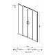 Заказать Душевой уголок Ambassador Forsa 160х110 17021111AX-110AX профиль Хром стекло прозрачное в магазине сантехники Santeh-Crystal.ru