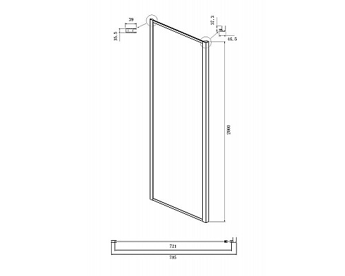 Купить Душевой уголок Ambassador Forsa 170х80 17021112AX-80AX профиль Хром стекло прозрачное в магазине сантехники Santeh-Crystal.ru