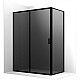 Приобрести Душевая стенка Ambassador Forsa 80 80ABB профиль Черный стекло тонированное в магазине сантехники Santeh-Crystal.ru