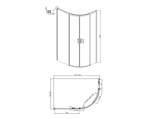 Приобрести Душевой уголок Ambassador Queen 120х80 11011103L профиль Хром стекло прозрачное в магазине сантехники Santeh-Crystal.ru