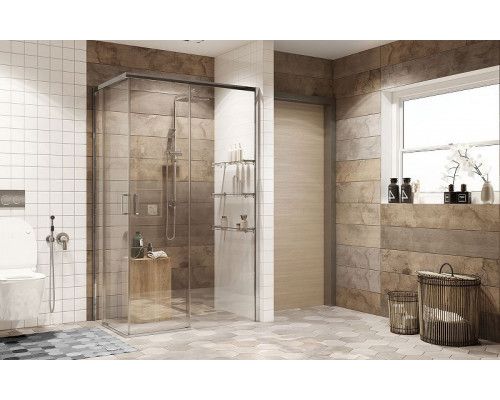 Купить Душевой уголок Ambassador Queen 120х80 11011106R профиль Хром стекло прозрачное в магазине сантехники Santeh-Crystal.ru