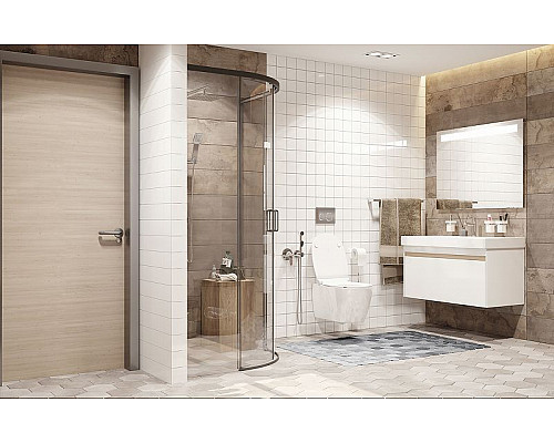 Купить Душевой уголок Ambassador Queen 100х100 11011202Black профиль Черный стекло прозрачное в магазине сантехники Santeh-Crystal.ru