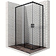 Заказать Душевой уголок Ambassador Queen 120х80 11011205LBlack профиль Черный стекло прозрачное в магазине сантехники Santeh-Crystal.ru