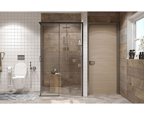 Приобрести Душевой уголок Ambassador Queen 120х80 11011205RBlack профиль Черный стекло прозрачное в магазине сантехники Santeh-Crystal.ru