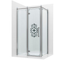 Душевой уголок Ambassador Royal 120x80 18015110-L профиль Хром стекло прозрачное с рисунком