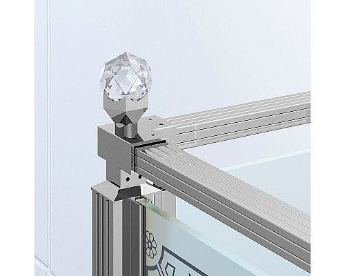 Купить Душевой уголок Ambassador Royal 120x80 18015110-L профиль Хром стекло прозрачное с рисунком в магазине сантехники Santeh-Crystal.ru