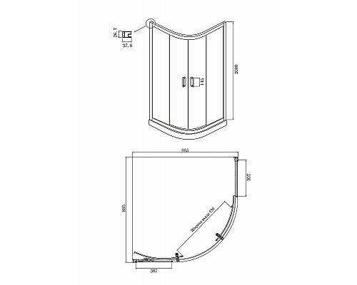 Купить Душевой уголок Ambassador Royal 90x90 18015106 профиль Хром стекло белое с рисунком в магазине сантехники Santeh-Crystal.ru