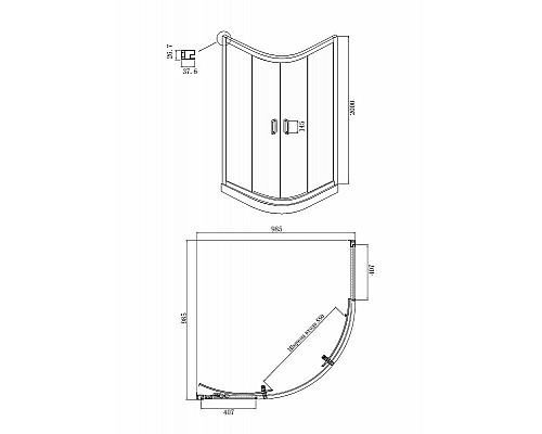 Заказать Душевой уголок Ambassador Royal 100x100 18015105 профиль Хром стекло белое с рисунком в магазине сантехники Santeh-Crystal.ru