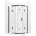 Душевой уголок Ambassador Royal 120x80 18015101 профиль Хром стекло белое с рисунком Душевой уголок Ambassador Royal 120x80 18015101 профиль Хром стекло белое с рисунком