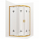 Душевой уголок Ambassador Royal 120x80 18015301 профиль Золото стекло белое с рисунком Душевой уголок Ambassador Royal 120x80 18015301 профиль Золото стекло белое с рисунком
