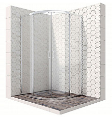 Душевой уголок Ambassador Kingston 100х100 14011105 профиль Хром стекло прозрачное