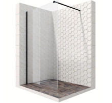 Душевая перегородка Ambassador Walk-in 90х200 15031109 профиль Черный стекло прозрачное