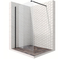 Душевая перегородка Ambassador Walk-in 100х200 15031110 профиль Черный стекло прозрачное